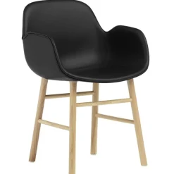 Normann Copenhagen Form armchair, oak - black leather Ultra