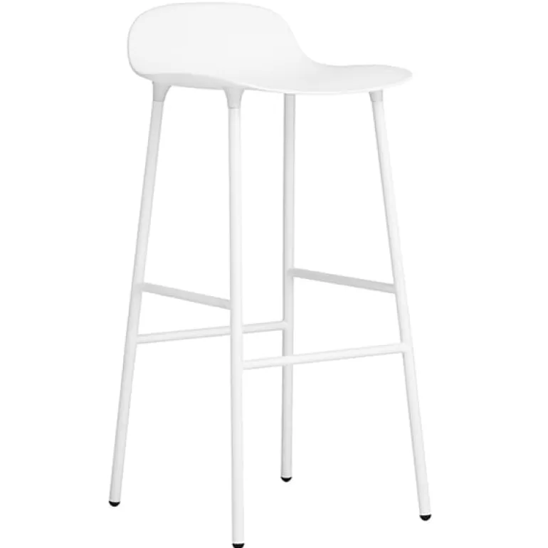 Normann Copenhagen Form bar stool, 75 cm, white steel - white