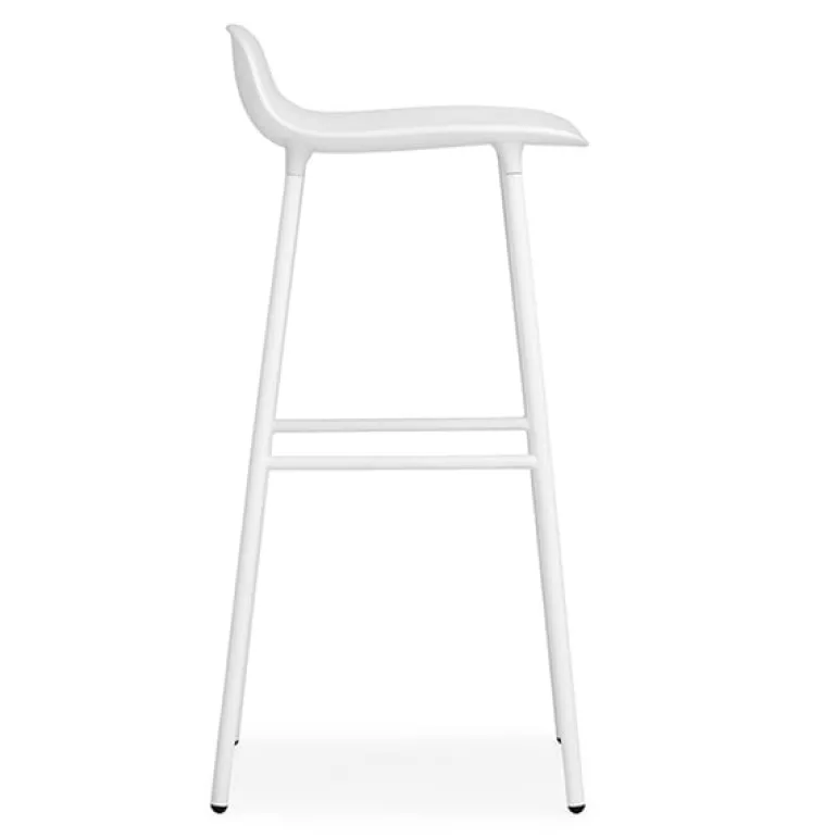 Normann Copenhagen Form bar stool, 75 cm, white steel - white