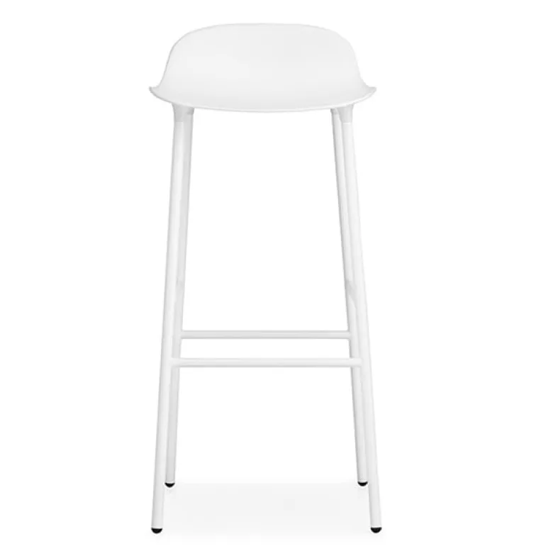 Normann Copenhagen Form bar stool, 75 cm, white steel - white