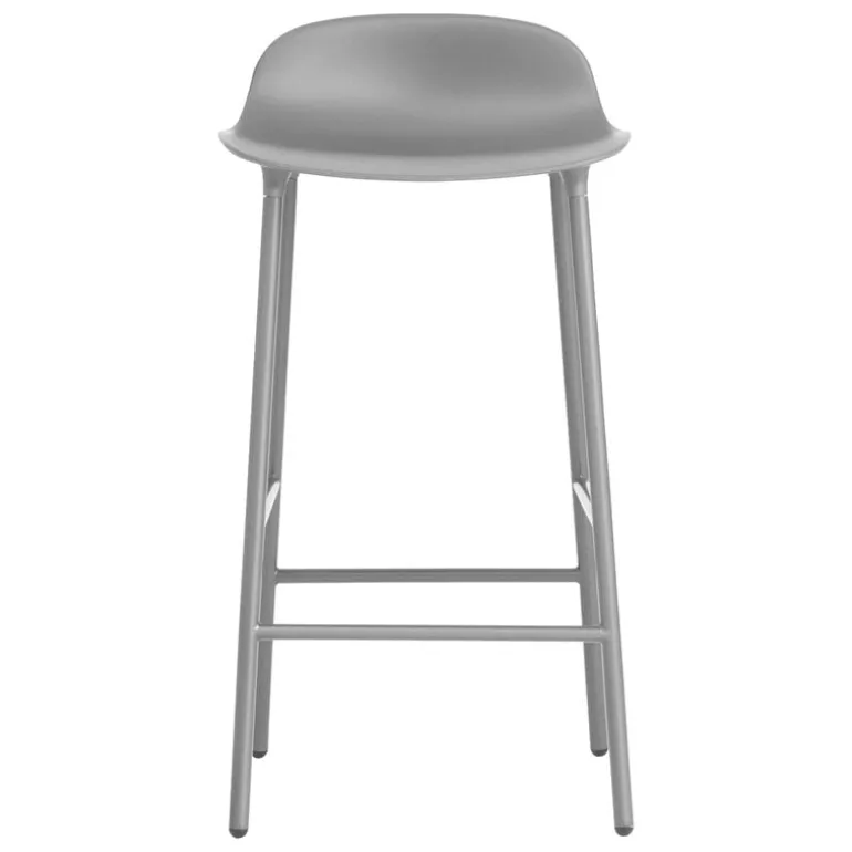 Normann Copenhagen Form bar stool, 65 cm, grey steel - grey