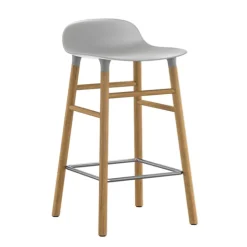 Normann Copenhagen Form bar stool, 65 cm, grey - oak