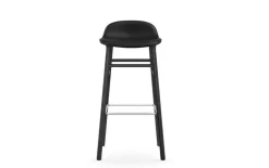 Normann Copenhagen Form bar stool, 75 cm, black oak - black leather Ultra