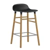 Normann Copenhagen Form bar stool, 65 cm, black - oak