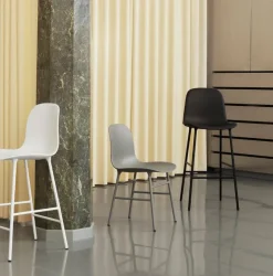 Normann Copenhagen Form bar stool, 75 cm, black steel - black