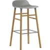 Normann Copenhagen Form bar stool, 75 cm, grey - oak