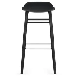 Normann Copenhagen Form bar stool, 75 cm, black - black oak