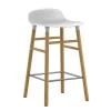 Normann Copenhagen Form bar stool, 65 cm, white - oak