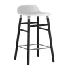 Normann Copenhagen Form bar stool, 65 cm, white - black oak