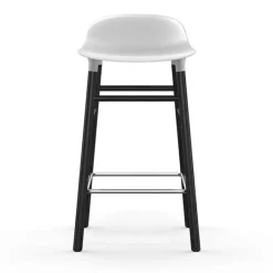 Normann Copenhagen Form bar stool, 65 cm, white - black oak