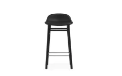 Normann Copenhagen Form bar stool, 65 cm, black oak - black leather Ultra