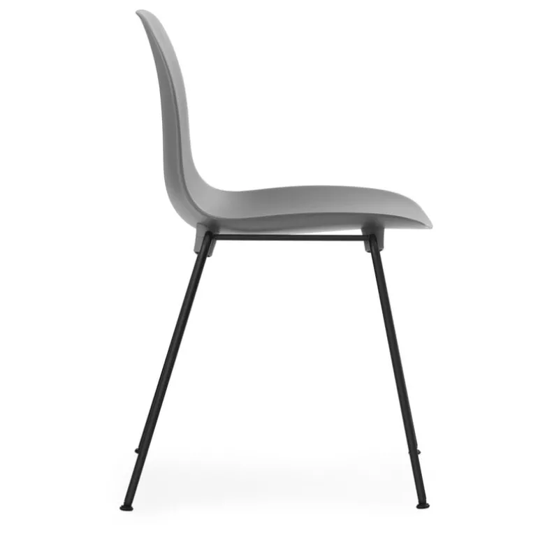 Normann Copenhagen Form chair, stacking, black steel - grey