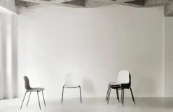 Normann Copenhagen Form chair, stacking, black steel - white