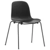 Normann Copenhagen Form chair, stacking, black steel - black