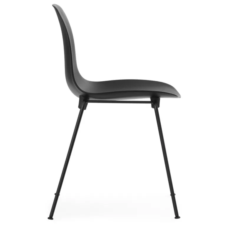Normann Copenhagen Form chair, stacking, black steel - black