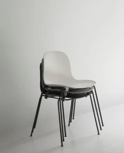 Normann Copenhagen Form chair, stacking, black steel - black
