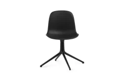 Normann Copenhagen Form Swivel 4L chair, black - black leather Ultra