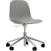 Normann Copenhagen Form Swivel 5W Gaslift chair, aluminium - grey
