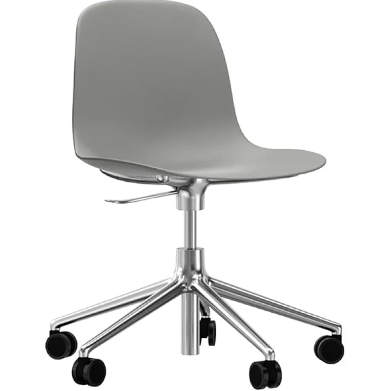 Normann Copenhagen Form Swivel 5W Gaslift chair, aluminium - grey