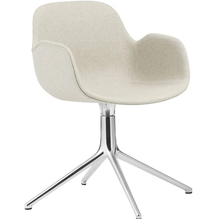 Normann Copenhagen Form Swivel 4L armchair, aluminium - Main Line Flax 20