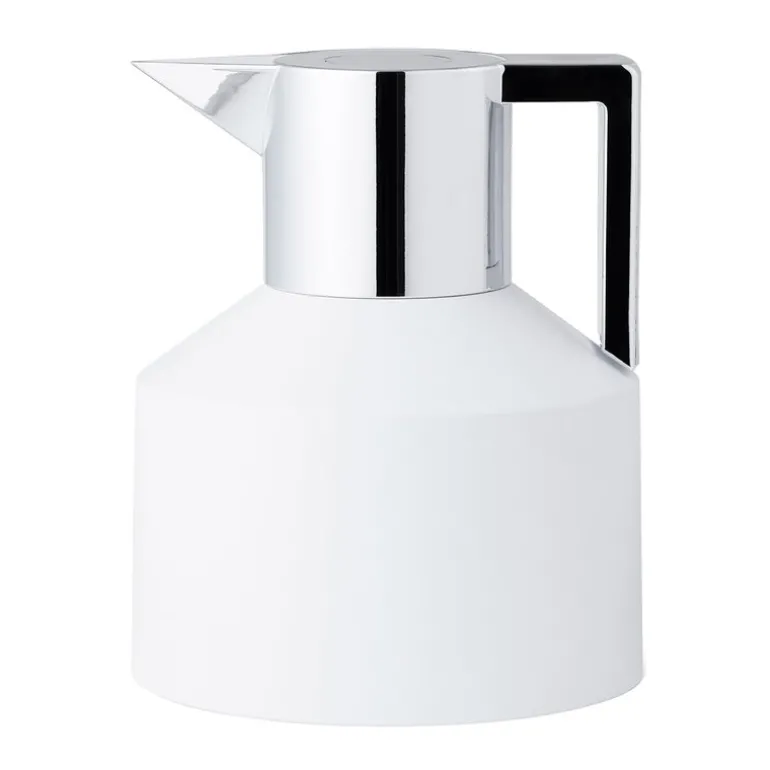 Normann Copenhagen Geo vacuum jug, white - silver