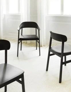 Normann Copenhagen Herit chair, black oak - black leather