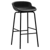 Normann Copenhagen Hyg bar stool, 75 cm, black - black leather Ultra