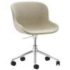 Normann Copenhagen Hyg chair with 5 wheels, swivel, aluminium - Main Line Flax 20