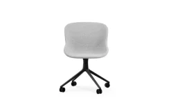 Normann Copenhagen Hyg chair with 4 wheels, swivel, black - Synergy 16