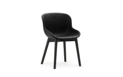 Normann Copenhagen Hyg chair, black oak - black leather Ultra