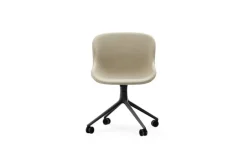Normann Copenhagen Hyg chair with 4 wheels, swivel, black - Main Line Flax 20