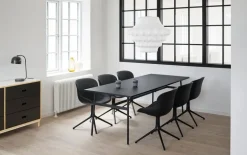 Normann Copenhagen Hyg chair, swivel, black - black leather Ultra