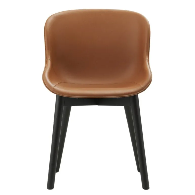 Normann Copenhagen Hyg chair, black oak - brandy leather Ultra