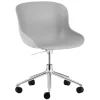 Normann Copenhagen Hyg chair with 5 wheels, swivel, aluminium - grey