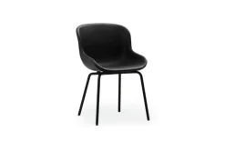 Normann Copenhagen Hyg chair, black steel - black leather Ultra