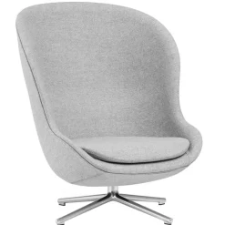 Normann Copenhagen Hyg lounge chair, high, swivel and tilt, aluminium - Synergy 16