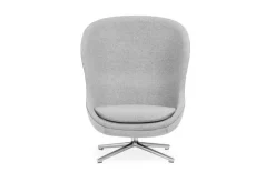 Normann Copenhagen Hyg lounge chair, high, swivel and tilt, aluminium - Synergy 16