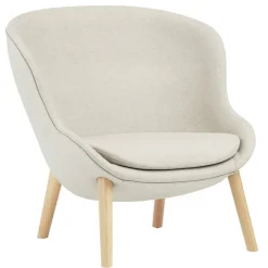 Normann Copenhagen Hyg lounge chair, low, oak - Main Line flax 20