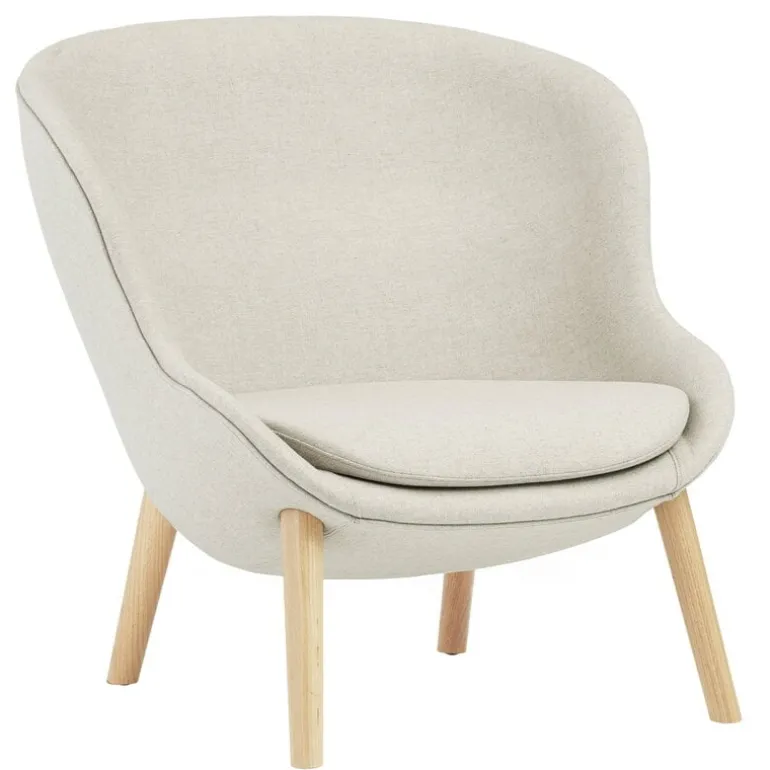 Normann Copenhagen Hyg lounge chair, low, oak - Main Line flax 20