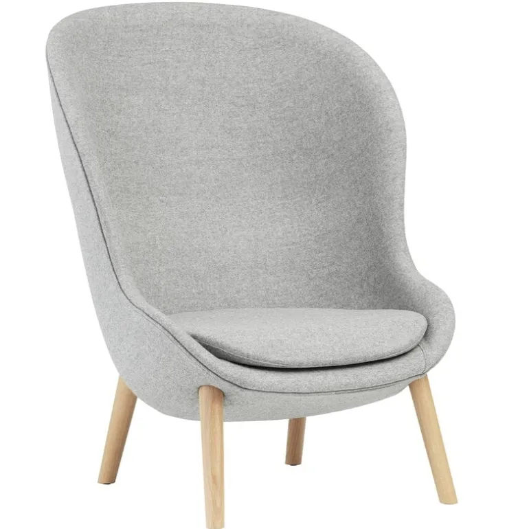 Normann Copenhagen Hyg lounge chair, high, oak - Synergy 16