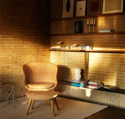 Normann Copenhagen Hyg lounge chair, low, oak - brandy leather Ultra