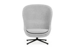 Normann Copenhagen Hyg lounge chair, high, swivel, black - Synergy 16