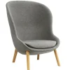 Normann Copenhagen Hyg lounge chair, high, oak - Main Line Flax 26