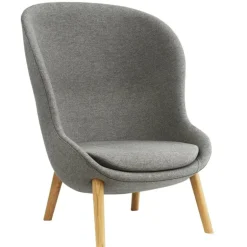 Normann Copenhagen Hyg lounge chair, high, oak - Main Line Flax 26