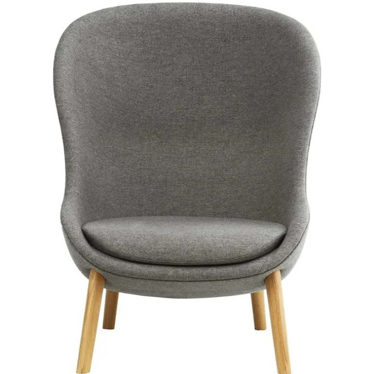 Normann Copenhagen Hyg lounge chair, high, oak - Main Line Flax 26