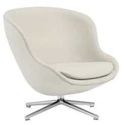 Normann Copenhagen Hyg lounge chair, low, swivel and tilt, alum. - Main Line Flax