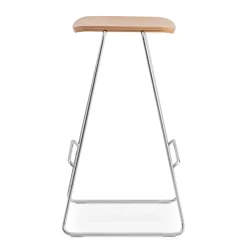 Normann Copenhagen Just Barstool 75 cm, without back rest, oak - chrome