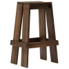 Normann Copenhagen Let barstool, 75 cm, brown stained ash