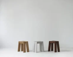 Normann Copenhagen Let stool, brown stained ash