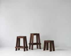Normann Copenhagen Let stool, brown stained ash